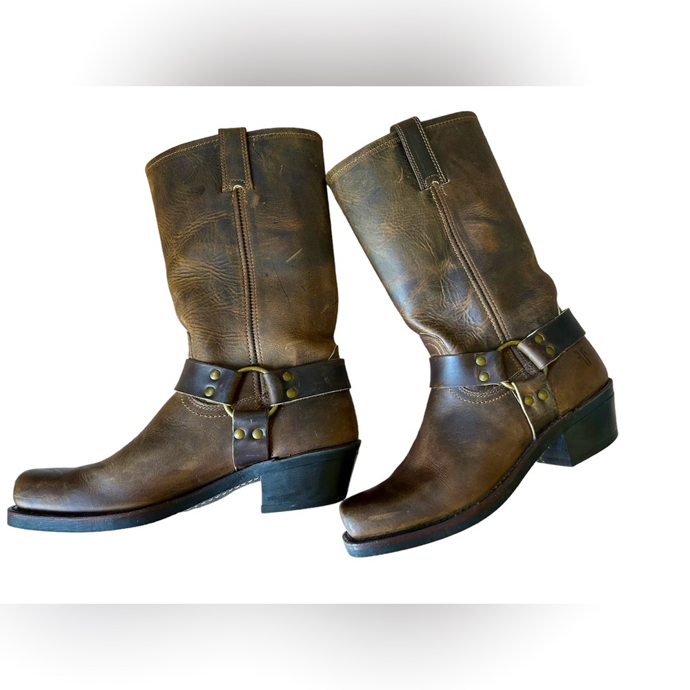 Classic Frye Harness Moto Boots - Picture 3 of 14